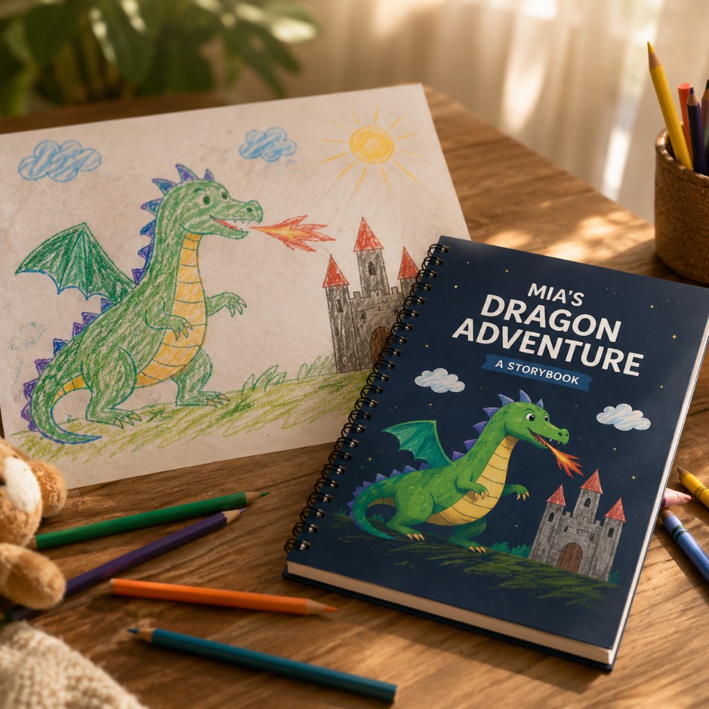 Child's dragon drawing